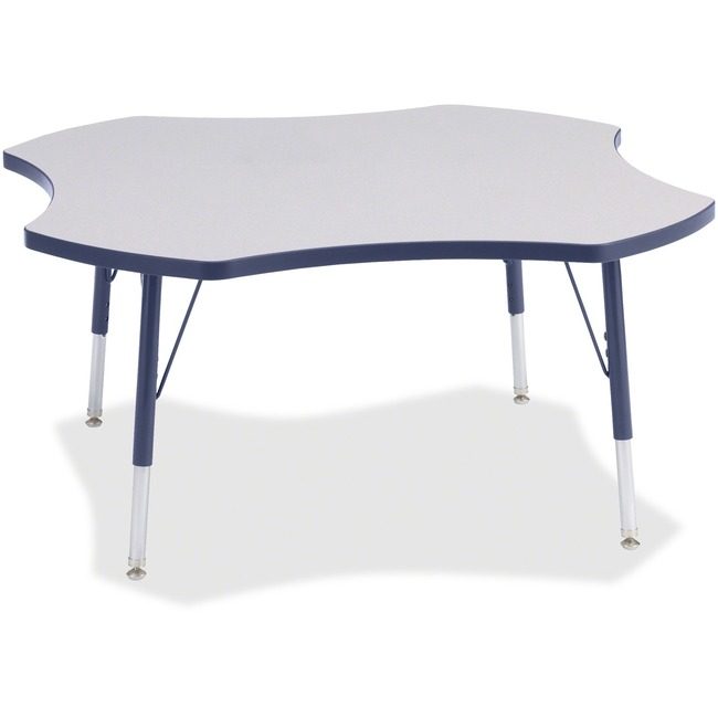 Jonti-Craft, Inc. Table Four Leaf 48" Gy/Ny JNT6453JCE112