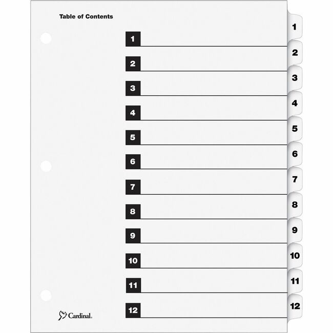 TOPS Products / Cardinal Brands Index 3-RNG 1-STEP 1-12 Clear CRD61213