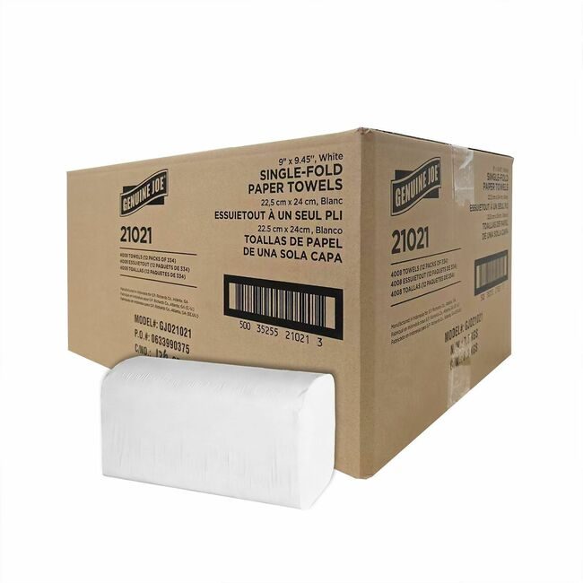 Genuine Joe Towel SGL FLD9X9.45 12/334 White GJO21021