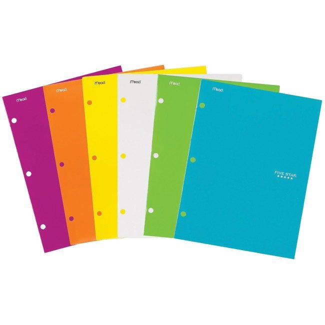ACCO Brands Mead / Five Star Portfolio 4 PKT Assorted 6 Count MEA38056