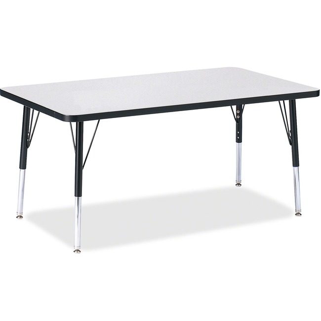 Jonti-Craft, Inc. Table Rectangle 30X48 Gy/Bk JNT6473JCE180