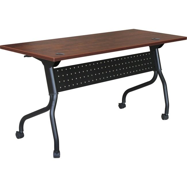 Lorell Table Trn Flip 48X24 Bk/Cy LLR59515
