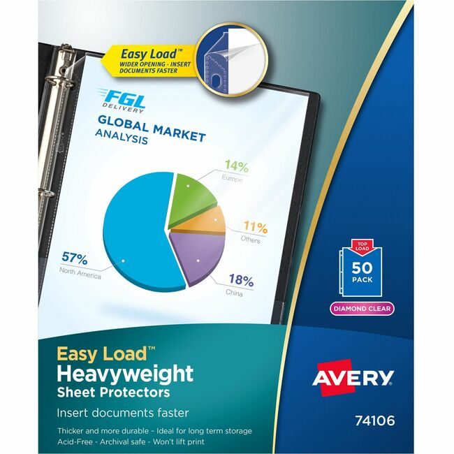 Avery Products Corporation Protector Sheet Hvywt 50 Pack AVE74106