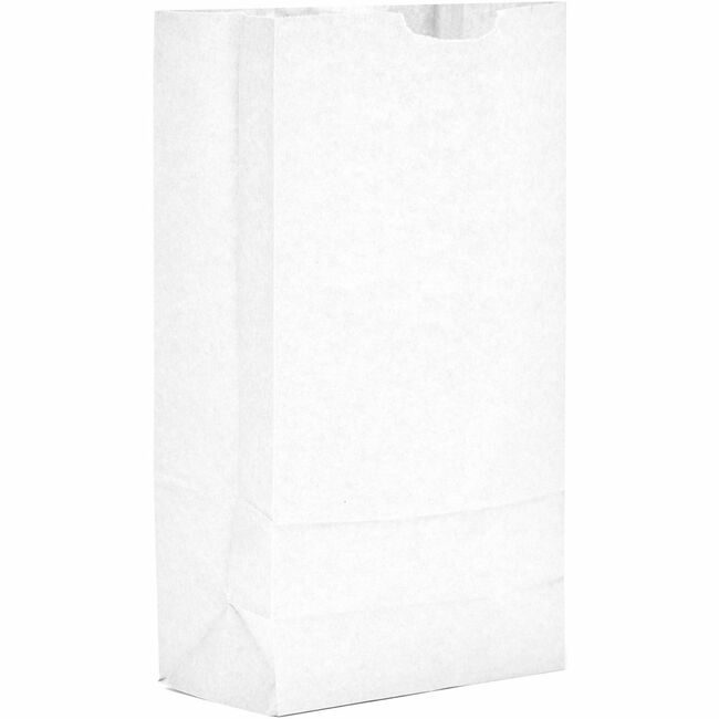 AJM Packaging Corporation Bag Paper 10# WHITE AJMWB10NP5CES