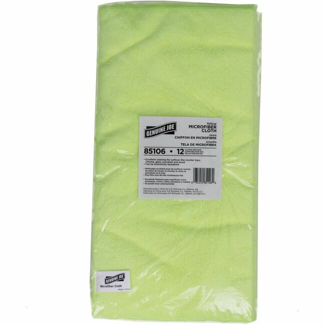 Genuine Joe Cloth Microfiber Yellow GJO85106