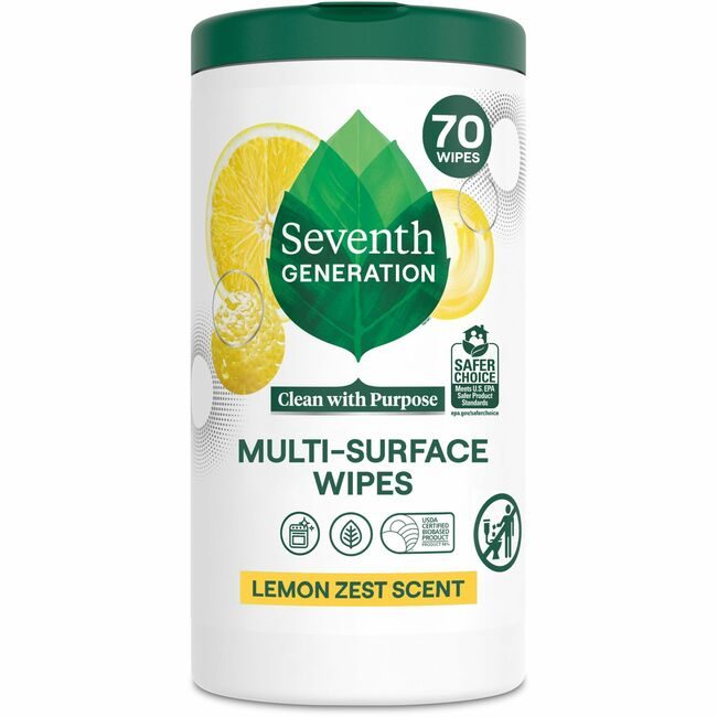 Seventh Generation Wipes Cleaning Lmn Zest 70 SEV44998