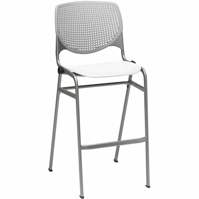 KFI Seating Barstool Stck Ltgrey White KFIBR230BKB13S8