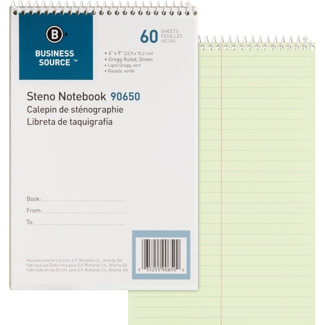 Business Source Book Steno Gregg 60SH Green BSN90650