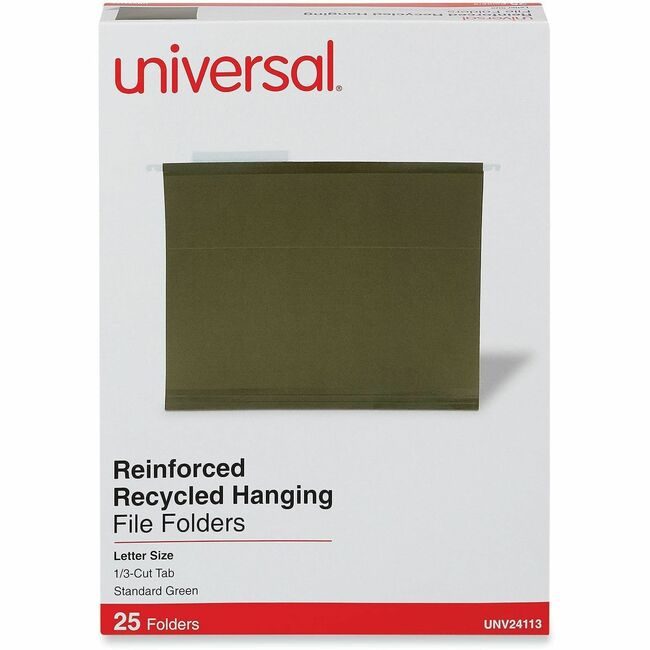 Universal Office Products Folder Hang Renfcd Letter Green UNV24113