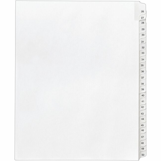 Avery Products Corporation Dividers Index Sdtab 26-50 AVE01702