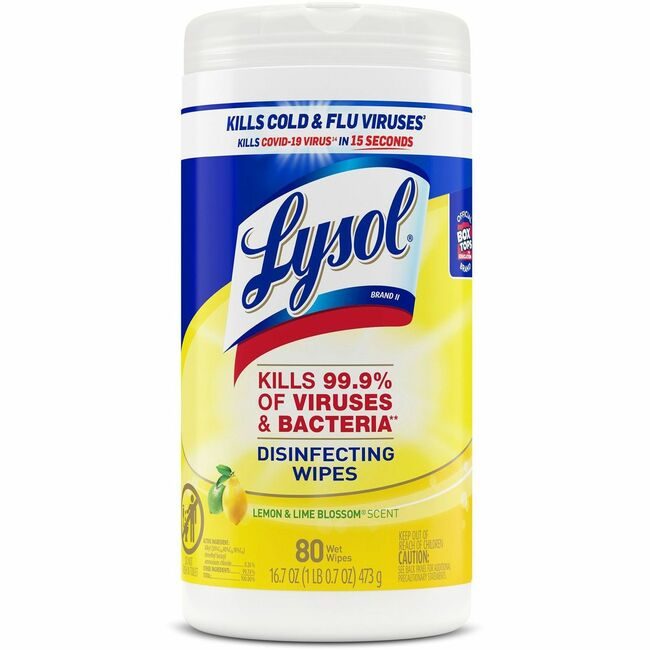Reckitt Lysol / Resolve / Air Wick / Easy-Off / product-specific Wipes Dsnfct Lem/Lime 80 Each RAC77182
