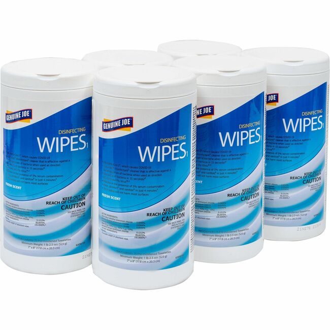 Genuine Joe Wipes Disinfecting 75 GJOW75F
