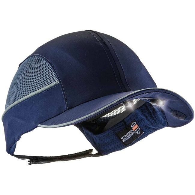 Ergodyne Bump Cap W/Led Long Navy EGO23375