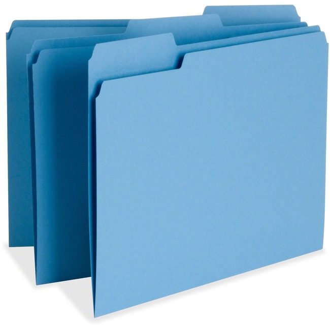 Business Source Folder File Letter 1/3 Blue BSN65779