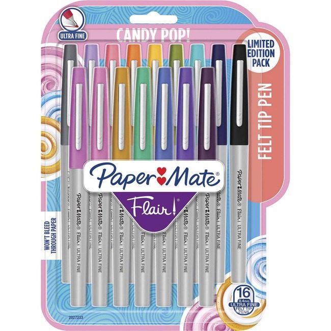 Newell Brands Paper Mate Pen Flair U-Fn Assorted 16/PK PAP2027233