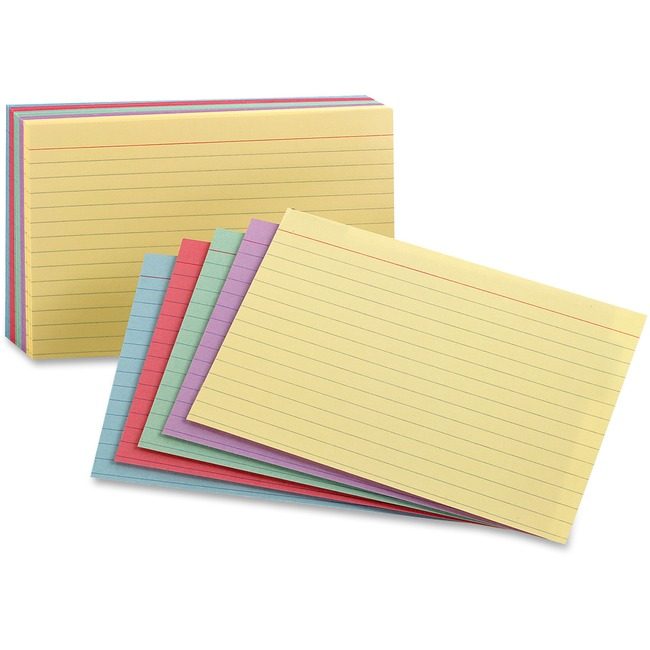 TOPS Products / ACCO legacy Oxford Card Index 3X5 Rainbow Pack OXF40280