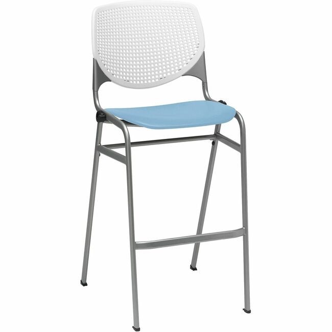 KFI Seating Barstool Stck White Skyblue KFIBR230BKB8S35