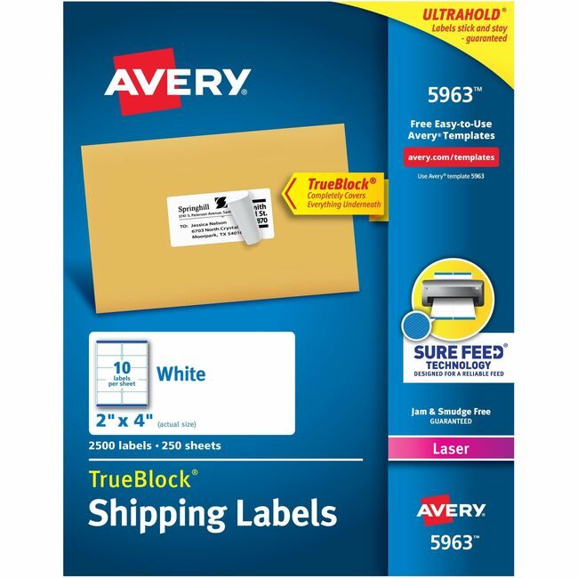 Avery Products Corporation Label Lsr Shippng 2X4 2500 AVE5963