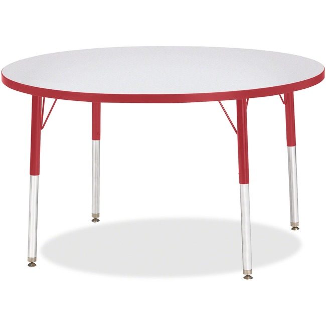 Jonti-Craft, Inc. Table Activity 42"RND Gy/Rd JNT6468JCE008