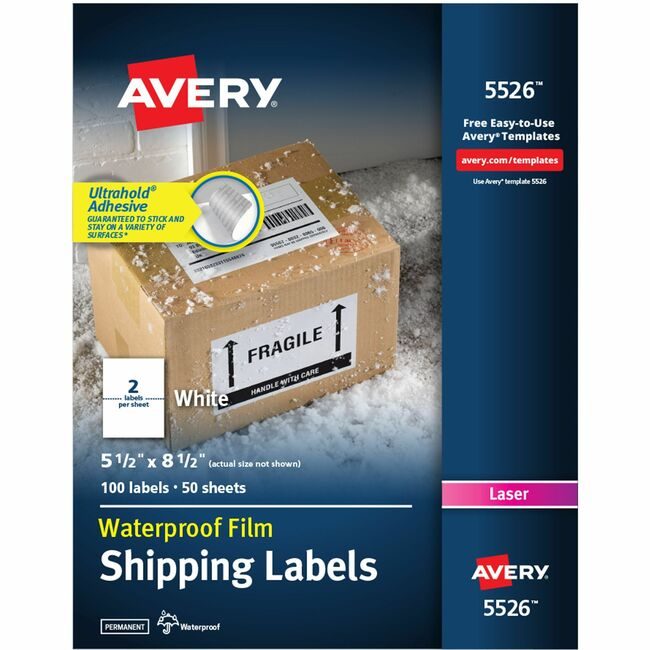 Avery Products Corporation Label Wthrprf Shpng 5.5X8.5 AVE5526