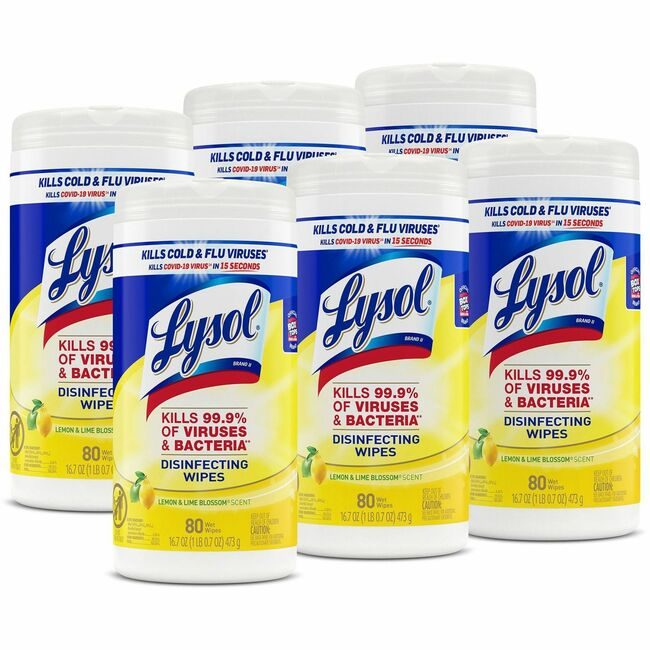 Reckitt Lysol / Resolve / Air Wick / Easy-Off / product-specific Wipes Dsnfct Lem/Lime 80 Each RAC77182CT