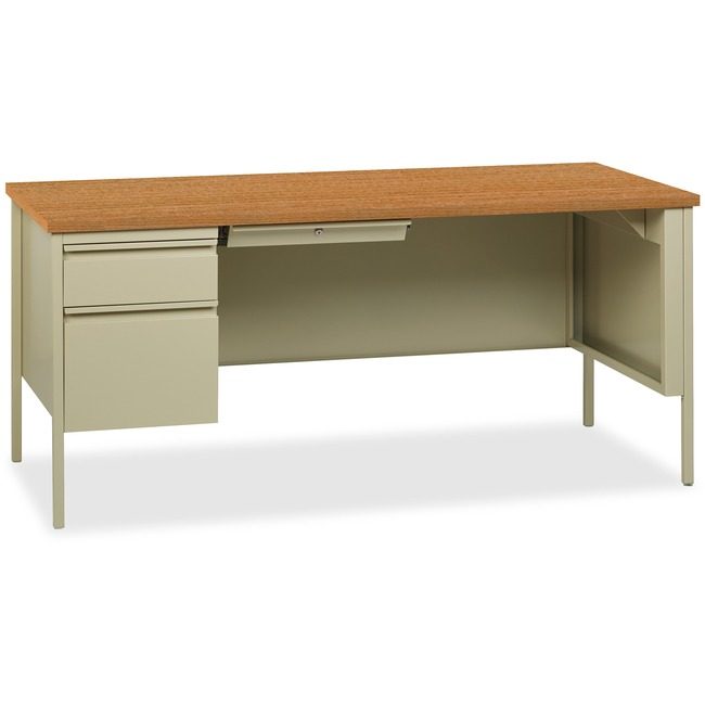 Lorell Desk L Sngl Ped 30X66 Pyok LLR60917