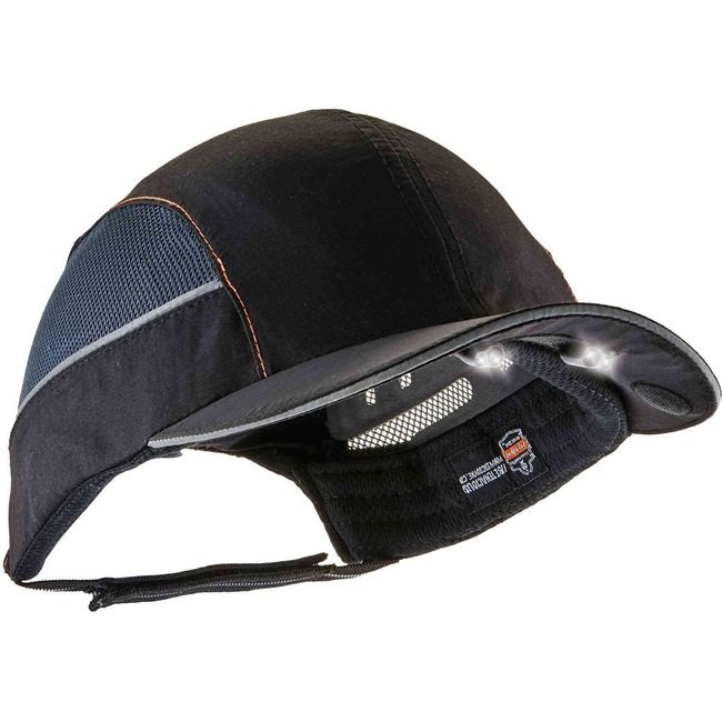 Ergodyne Bump Cap W/Led Long Black EGO23374