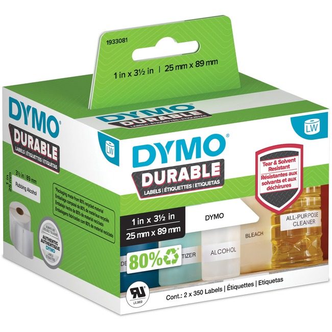 Newell Brands DYMO Label Lw Durable 1"X3-1/2" DYM1933081