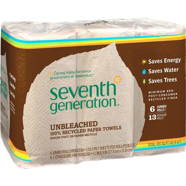 Seventh Generation Towels Paper Natural 6/PK SEV13737CT
