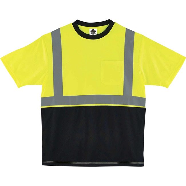 Ergodyne T-Shirt Black Front XL Lime EGO22505