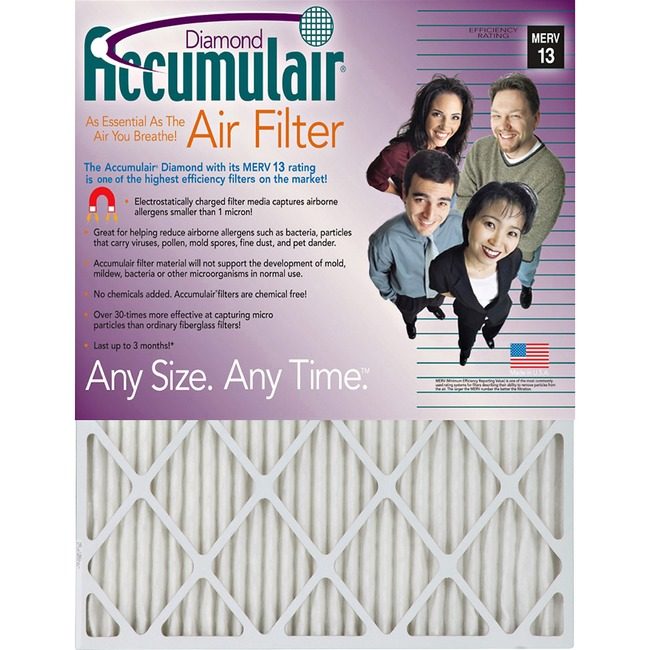 AirFilters.com Accumulair Filter Diamond 25X25X1 FLNFD25X254