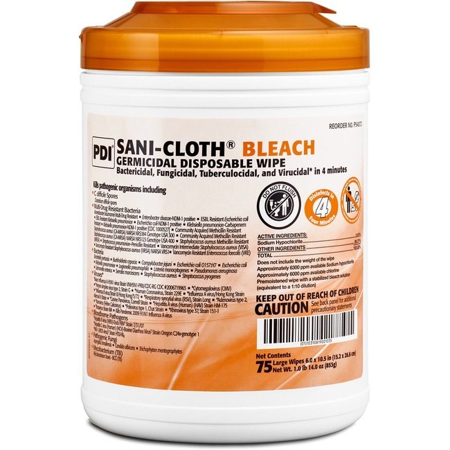 PDI Healthcare Wipe Bleach Sani-Cloth PDIP54072