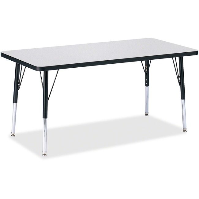 Jonti-Craft, Inc. Table Rectangle 24X48 Gy/Bk JNT6403JCE180