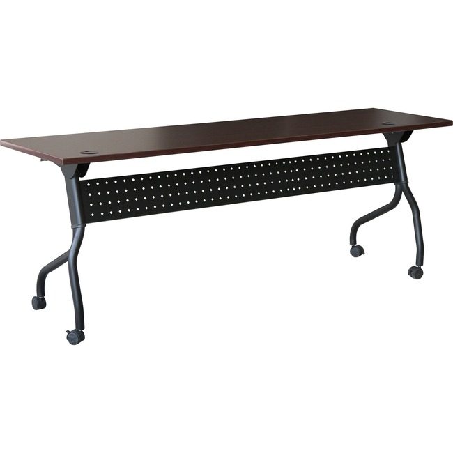 Lorell Table Trn Flip 72X24 Bk/My LLR59514