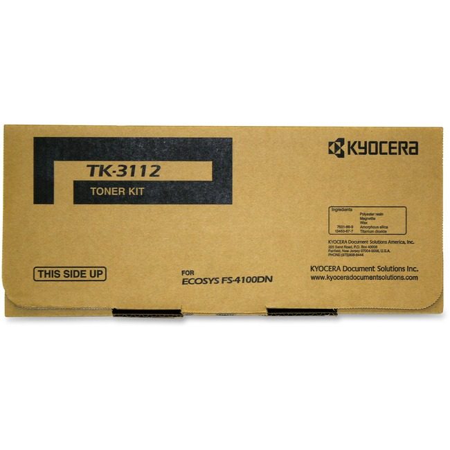 Kyocera Document Solutions Crtdg Lsr FS4100DN Black 15.5K KYOTK3112