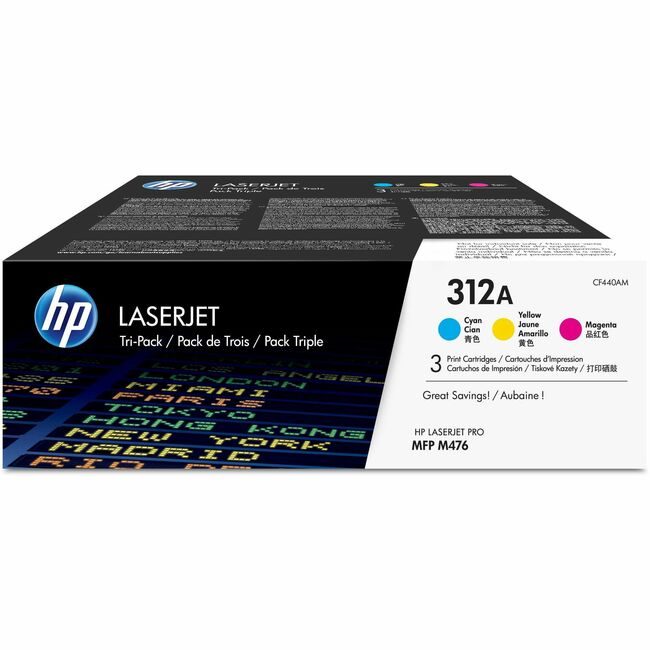 HP Inc. / Hewlett-Packard Crtdg Lsr HP312A 3 Pack C M&Y HEWCF440AM