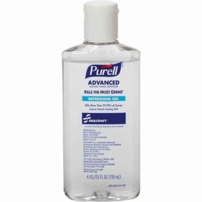 Varies / verify SKU SKU-LEVEL VERIFICATION REQUIRED Hand Sanitizer Flipcap 4 OZ NSN4907358