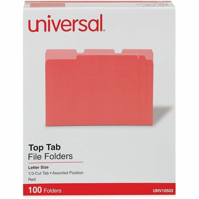 Universal Office Products Folder File 1/3C Letter Yellow UNV10504