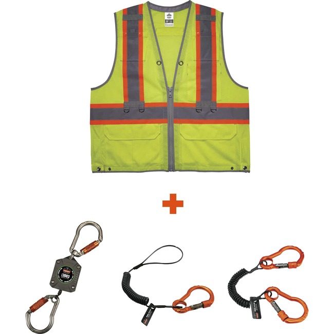 Ergodyne Tether Vest L/Xl Lime Kit EGO24185