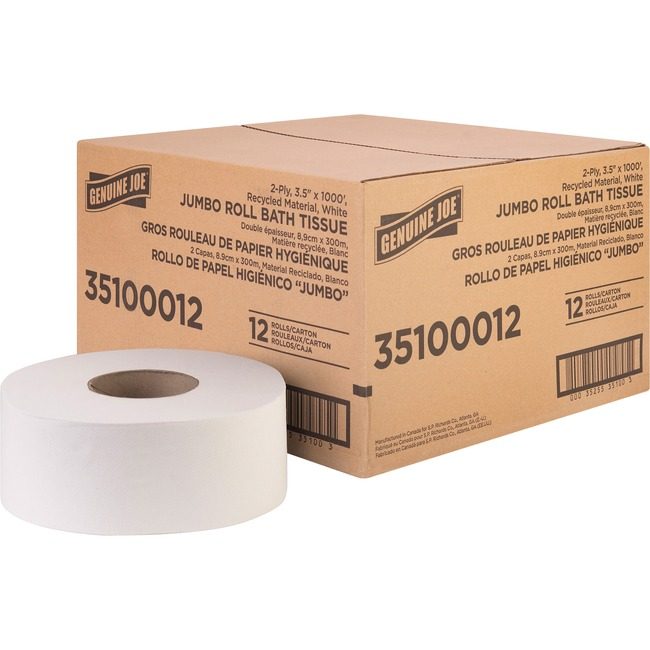 Genuine Joe Tissue Bath Jmb 2PLY 1000 GJO35100012