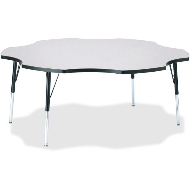 Jonti-Craft, Inc. Table Six Leaf 60" Gy/Bk JNT6458JCA180