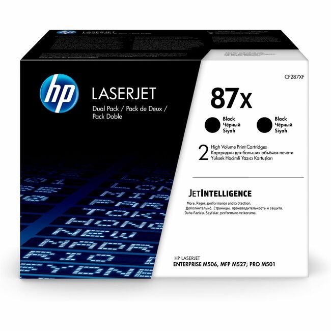 HP Inc. / Hewlett-Packard Crtdg Lsr Black HP87X 2 Pack HEWCF287XD