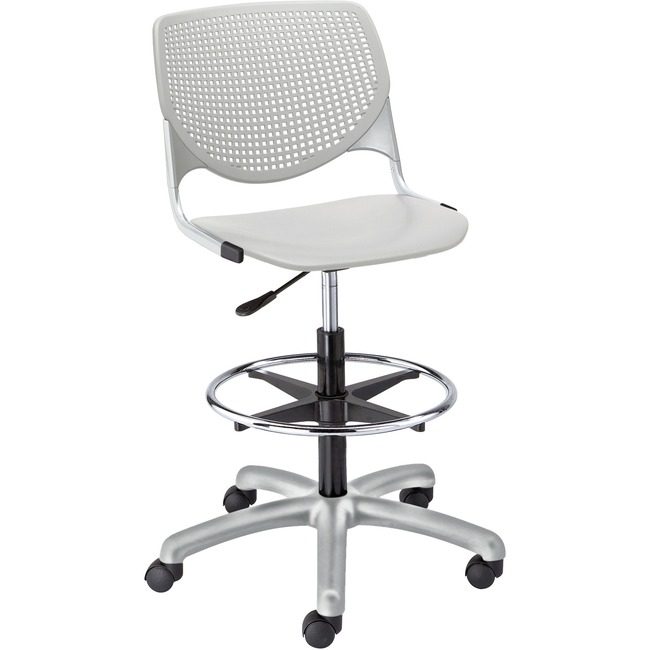 KFI Seating Poly Adj Stool Perf Back KFIDS2300P13