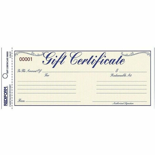 Dominion Blueline, Inc. Schneider Vizz Form Gift Certificate W/Env RED98002
