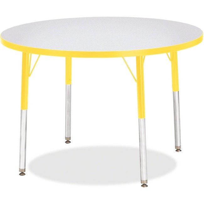 Jonti-Craft, Inc. Table Activity 36"RND Gy/Yw JNT6488JCA007