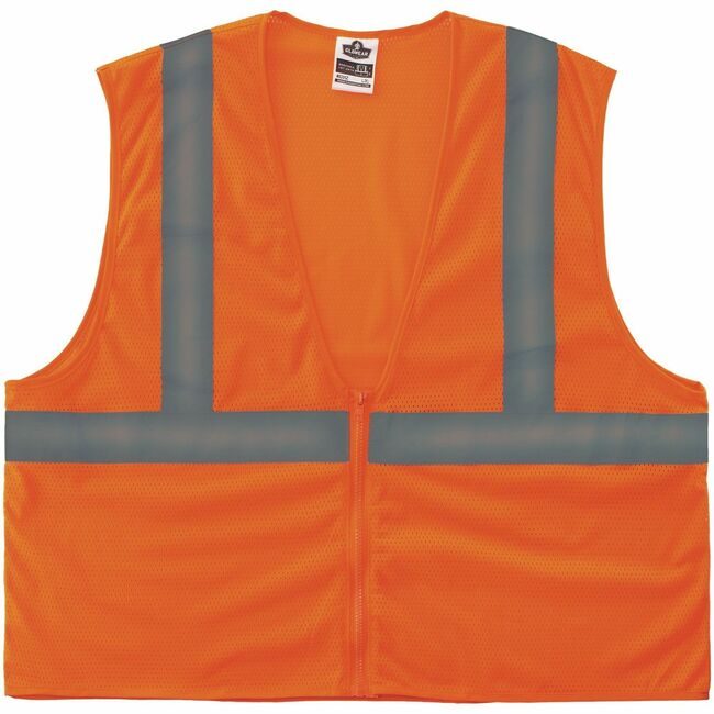 Ergodyne Vest Mesh Zipper Orng S/M EGO20983