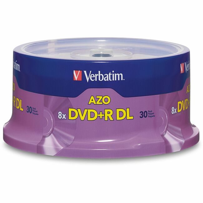 Verbatim Americas Dvd+R Dl 8X Branded 30 Pack VER96542