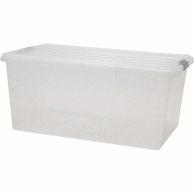 IRIS USA Tote W/Lid 68 QT Clear IRS100101