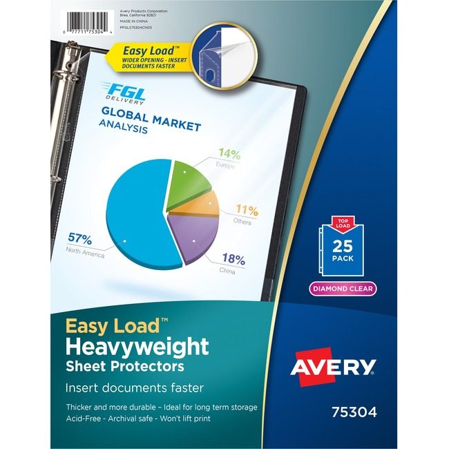 Avery Products Corporation Protector Sheet Hvywt 25 Pack AVE75304