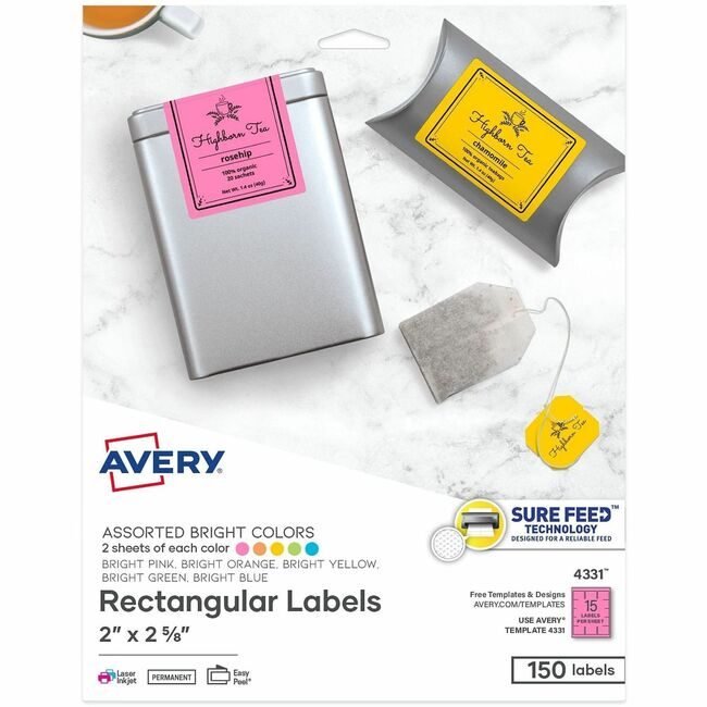 Avery Products Corporation Label Color 15UP Ass 150 Pack AVE4331